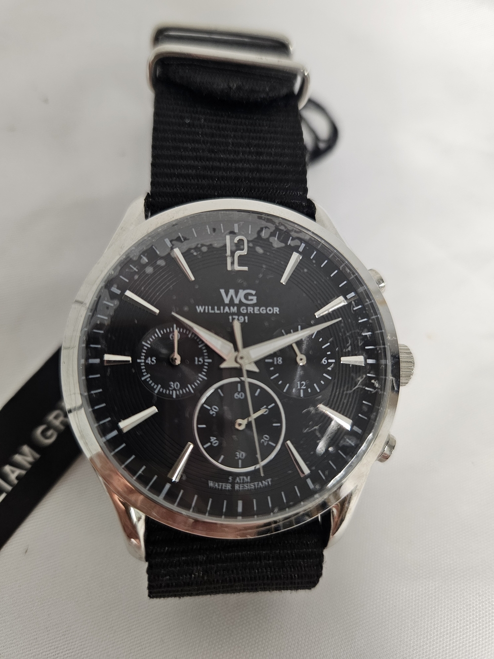 William Gregor Black Dial Men's Chronograph Watch